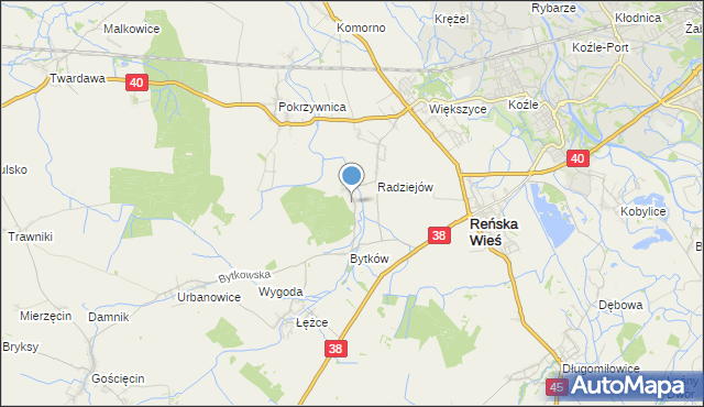 mapa Pociękarb, Pociękarb na mapie Targeo